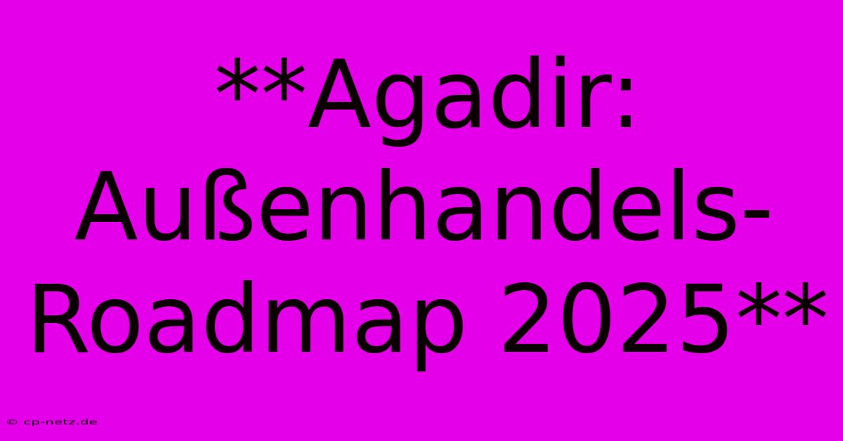 **Agadir: Außenhandels-Roadmap 2025**