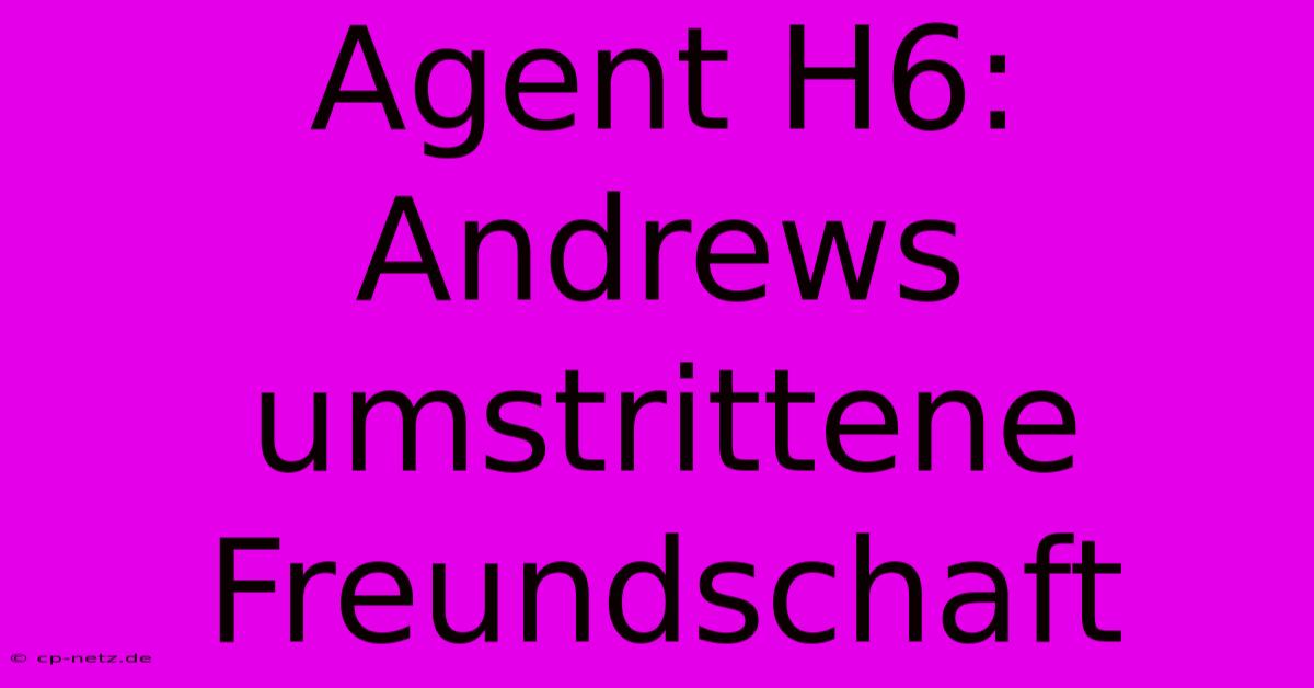 Agent H6:  Andrews Umstrittene Freundschaft