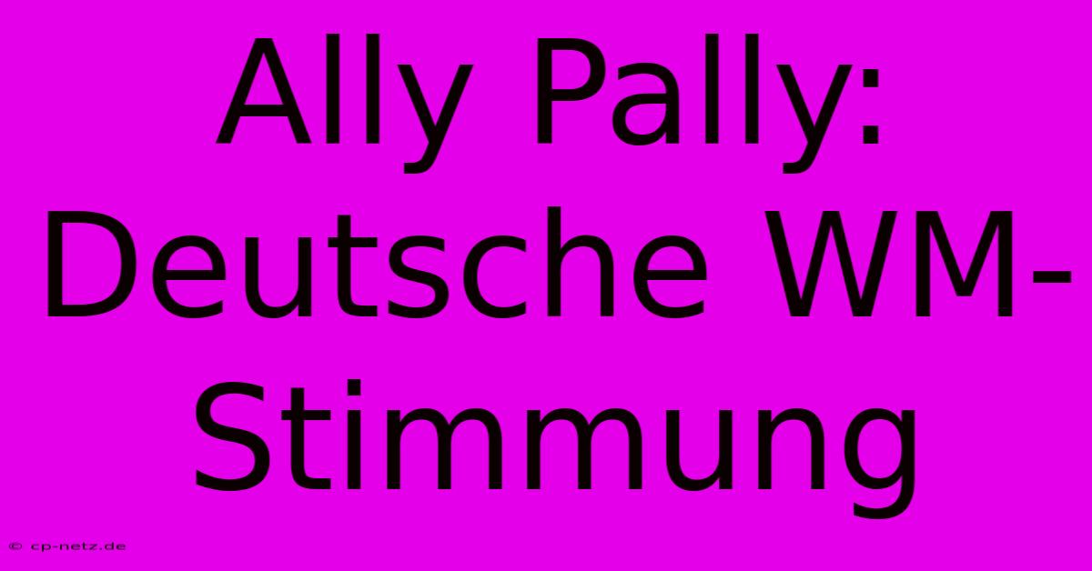 Ally Pally: Deutsche WM-Stimmung