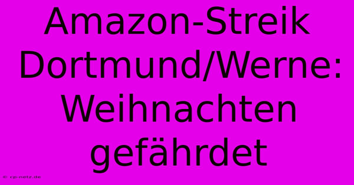 Amazon-Streik Dortmund/Werne: Weihnachten Gefährdet