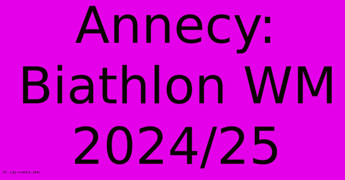 Annecy: Biathlon WM 2024/25