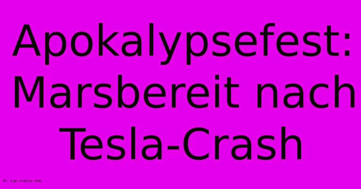 Apokalypsefest: Marsbereit Nach Tesla-Crash