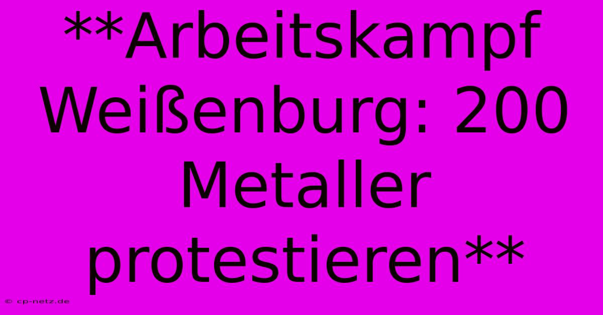 **Arbeitskampf Weißenburg: 200 Metaller Protestieren**