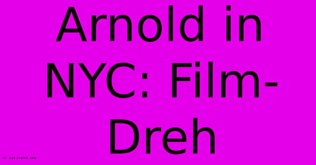 Arnold In NYC: Film-Dreh