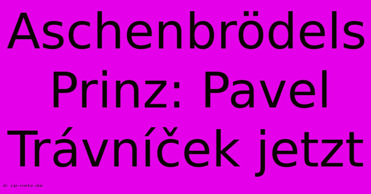 Aschenbrödels Prinz: Pavel Trávníček Jetzt