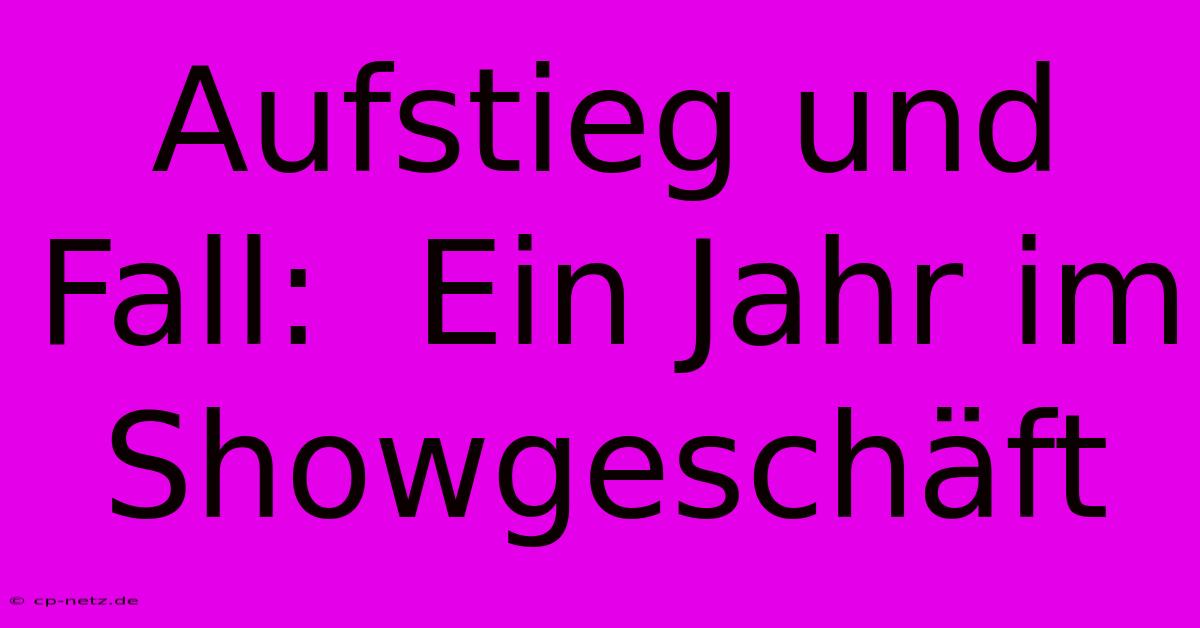 Aufstieg Und Fall:  Ein Jahr Im Showgeschäft