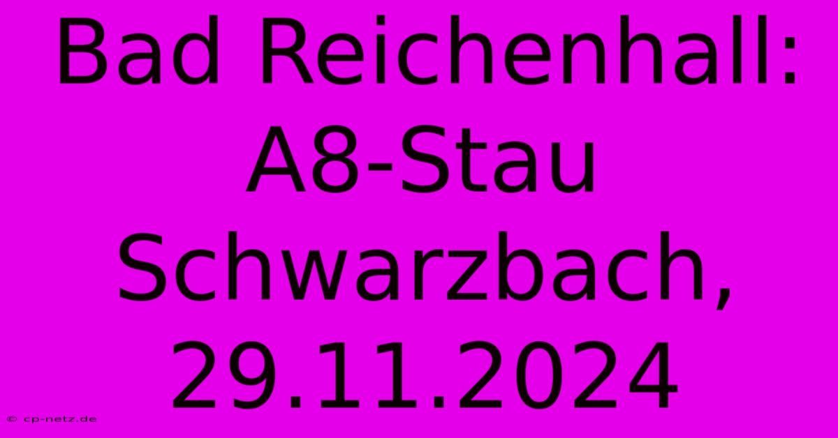 Bad Reichenhall: A8-Stau Schwarzbach, 29.11.2024