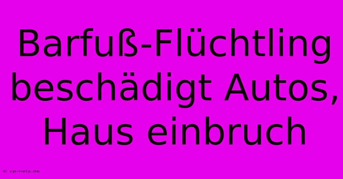 Barfuß-Flüchtling Beschädigt Autos, Haus Einbruch