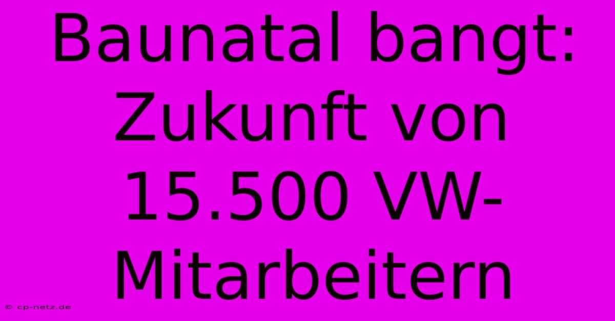 Baunatal Bangt: Zukunft Von 15.500 VW-Mitarbeitern