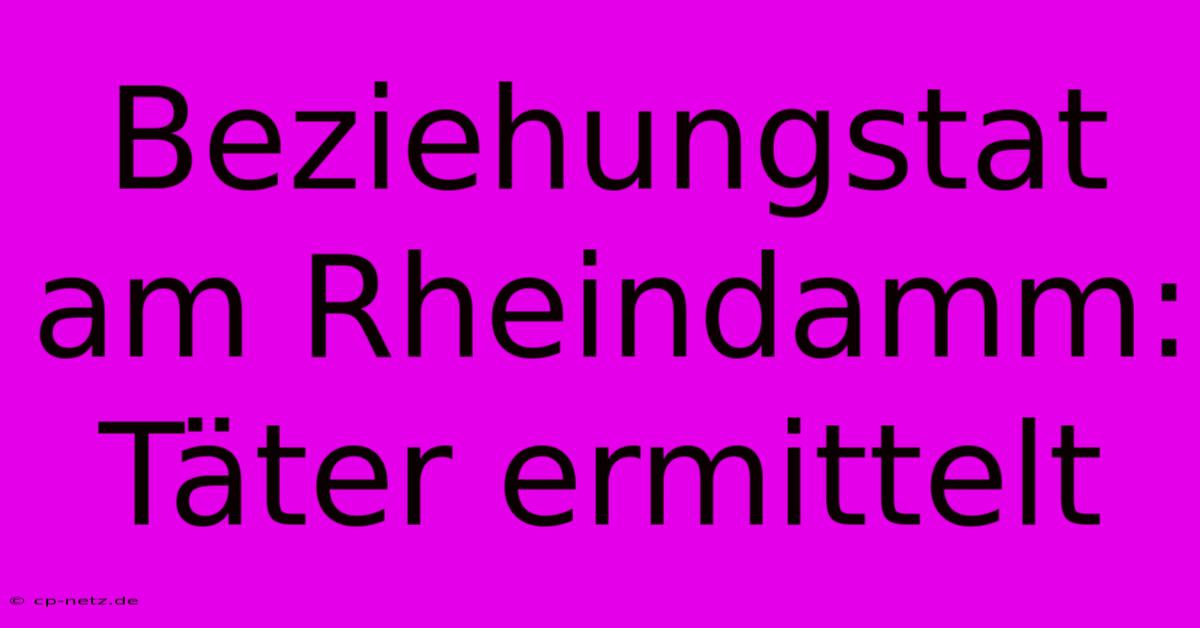 Beziehungstat Am Rheindamm: Täter Ermittelt