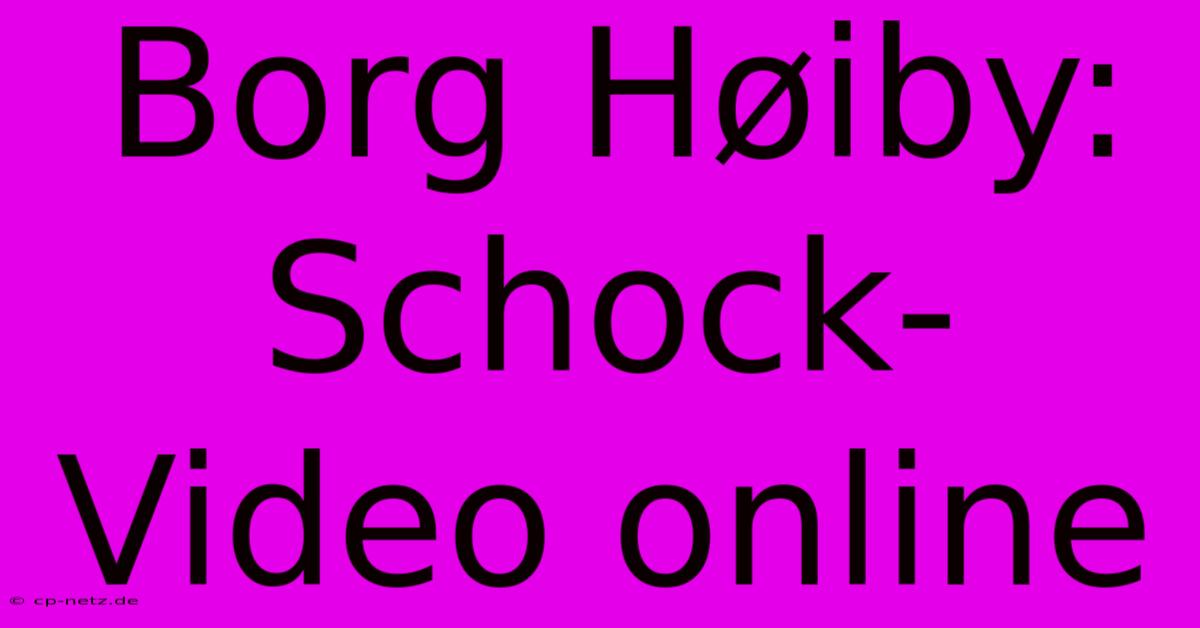 Borg Høiby: Schock-Video Online