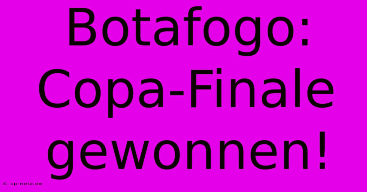 Botafogo: Copa-Finale Gewonnen!