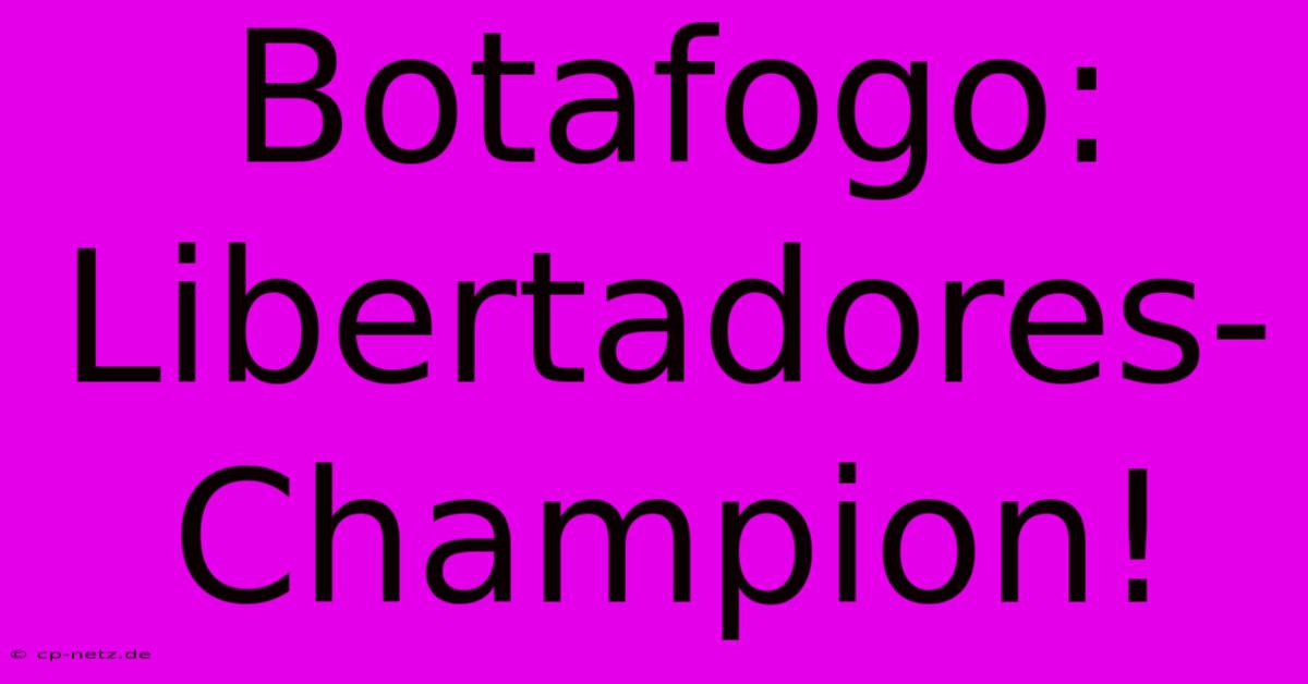 Botafogo: Libertadores-Champion!