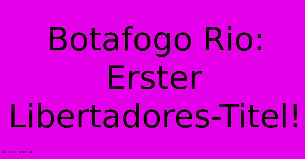 Botafogo Rio: Erster Libertadores-Titel!