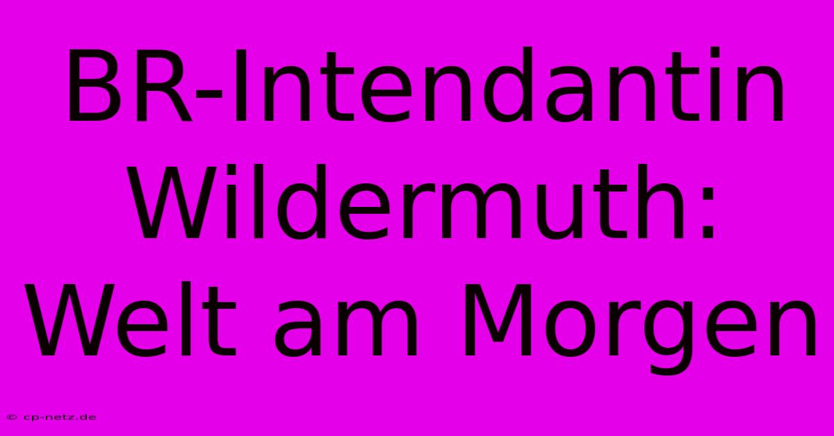 BR-Intendantin Wildermuth: Welt Am Morgen