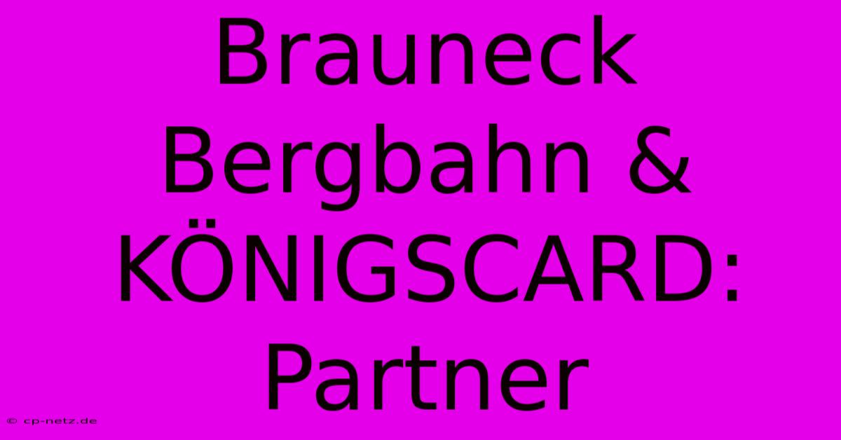 Brauneck Bergbahn & KÖNIGSCARD: Partner