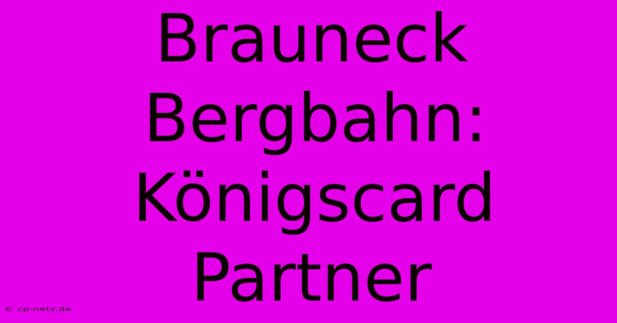 Brauneck Bergbahn: Königscard Partner