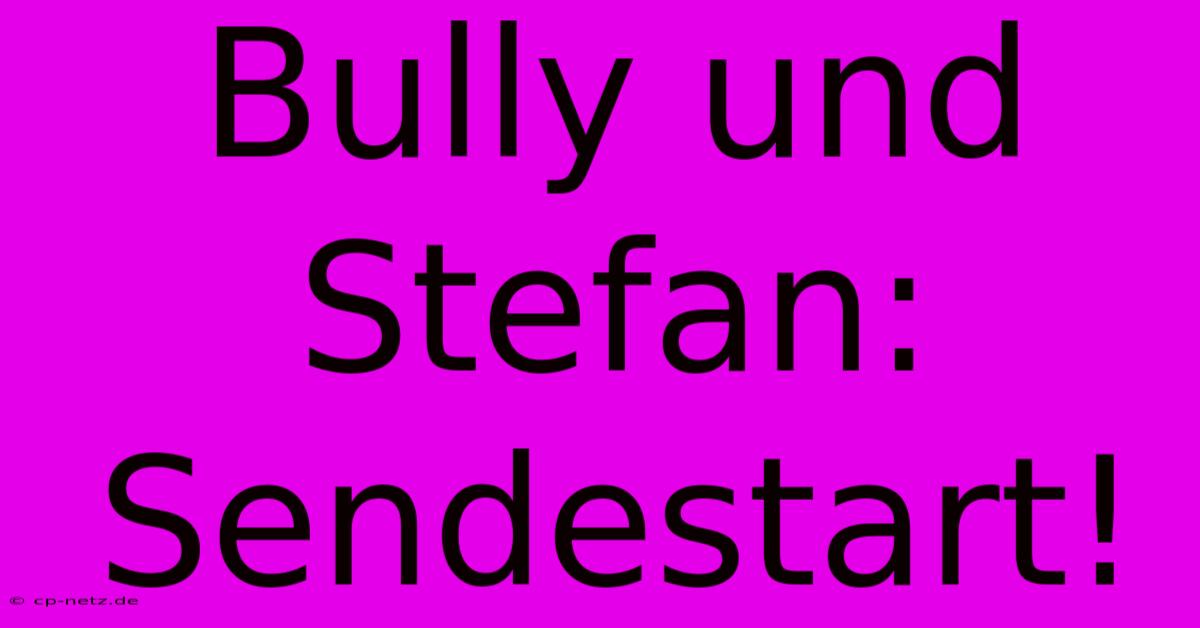 Bully Und Stefan:  Sendestart!