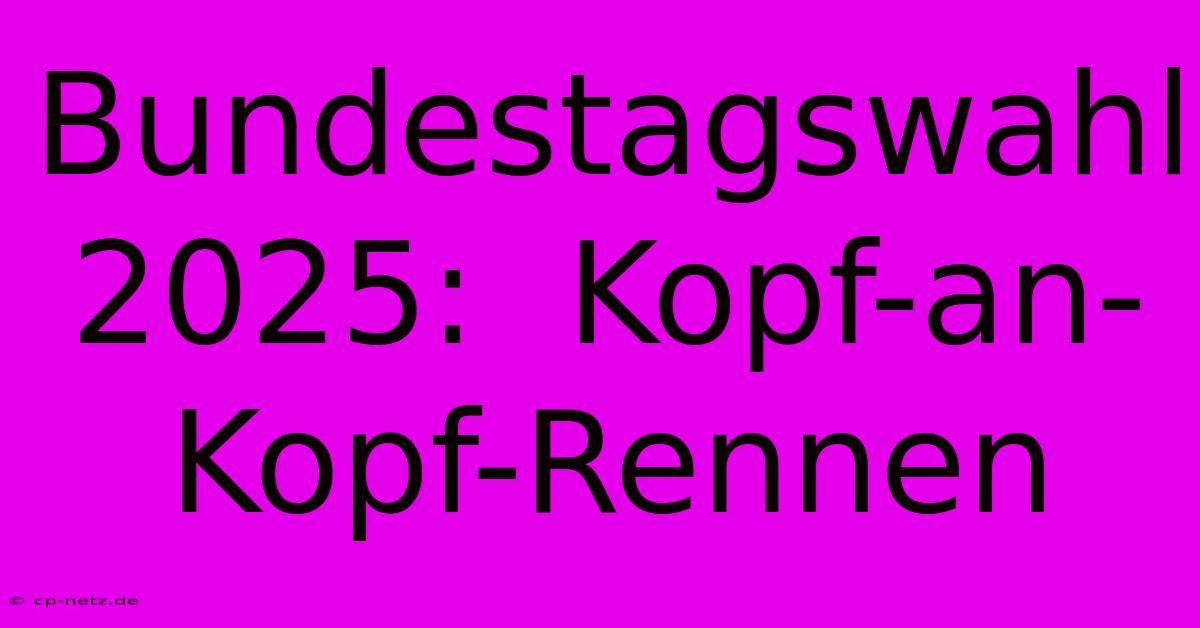 Bundestagswahl 2025:  Kopf-an-Kopf-Rennen