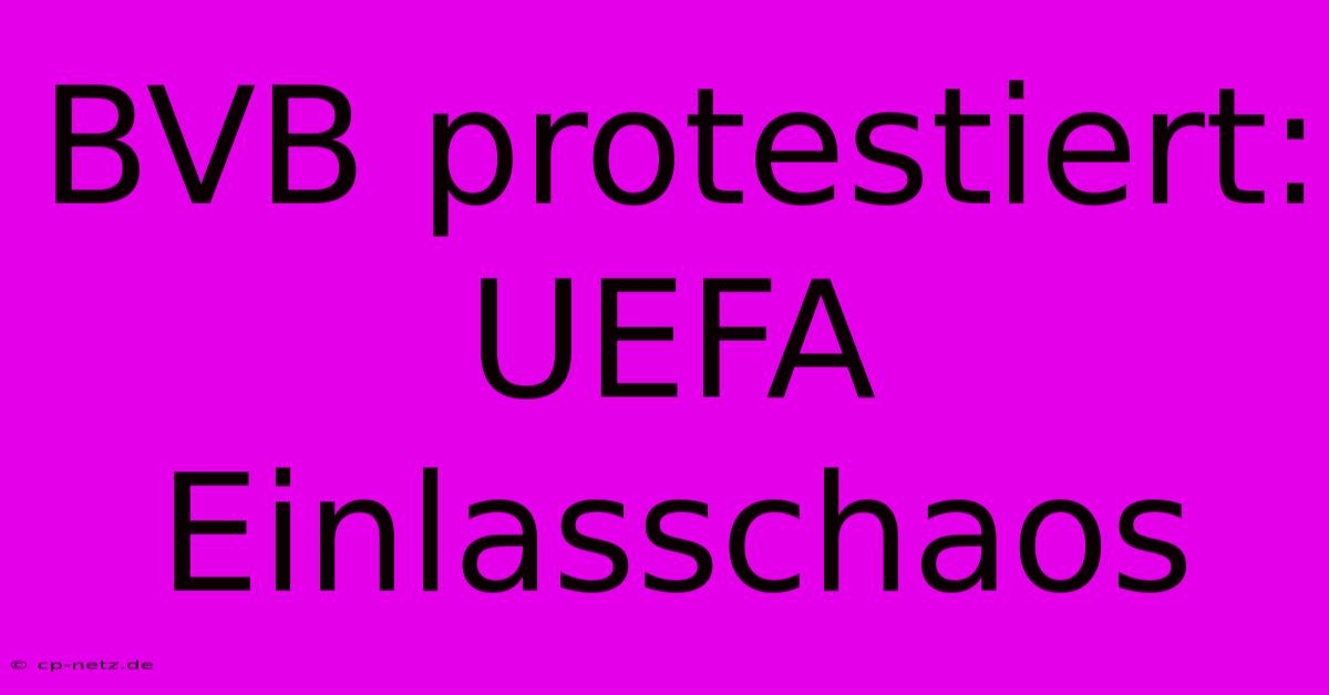 BVB Protestiert: UEFA Einlasschaos