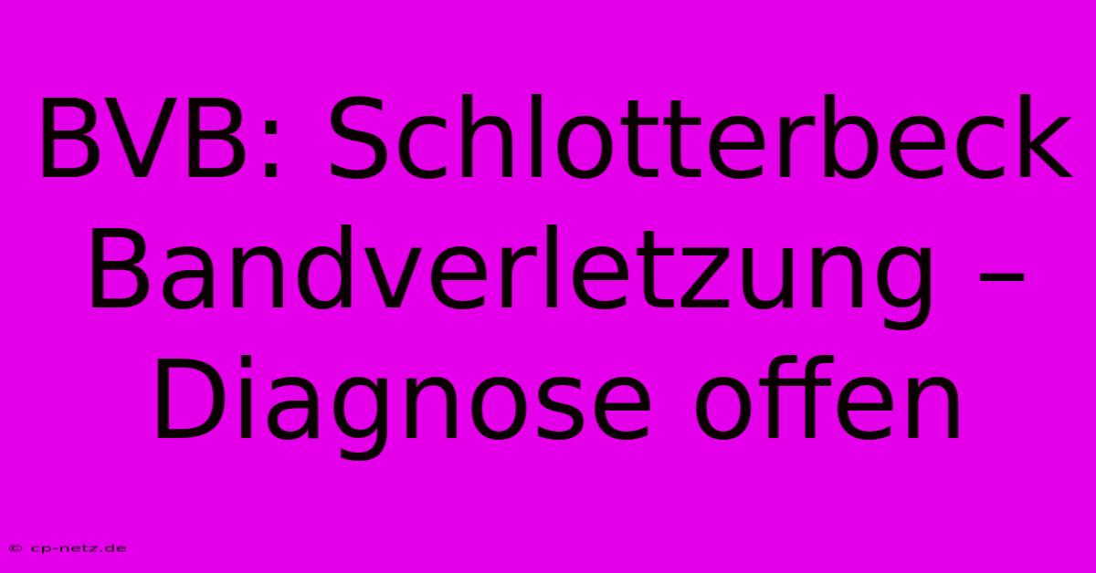 BVB: Schlotterbeck Bandverletzung – Diagnose Offen