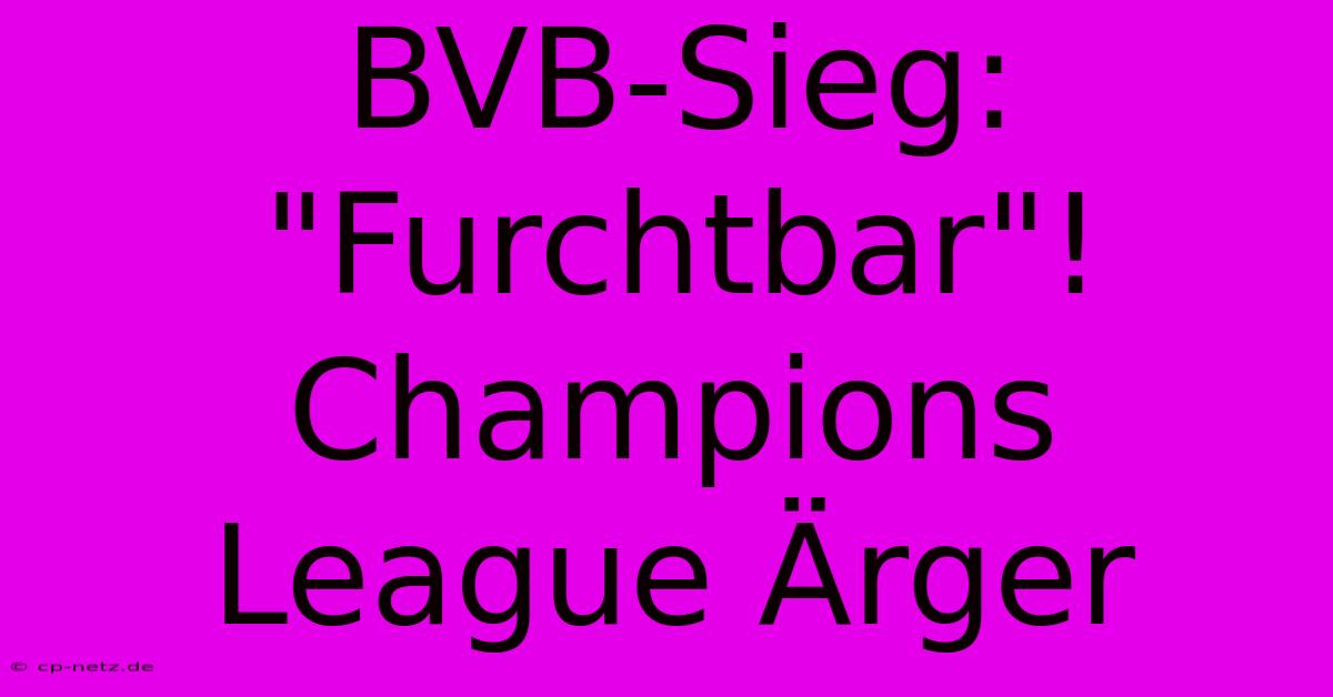 BVB-Sieg: 