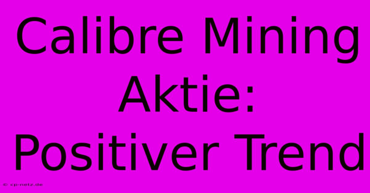 Calibre Mining Aktie: Positiver Trend