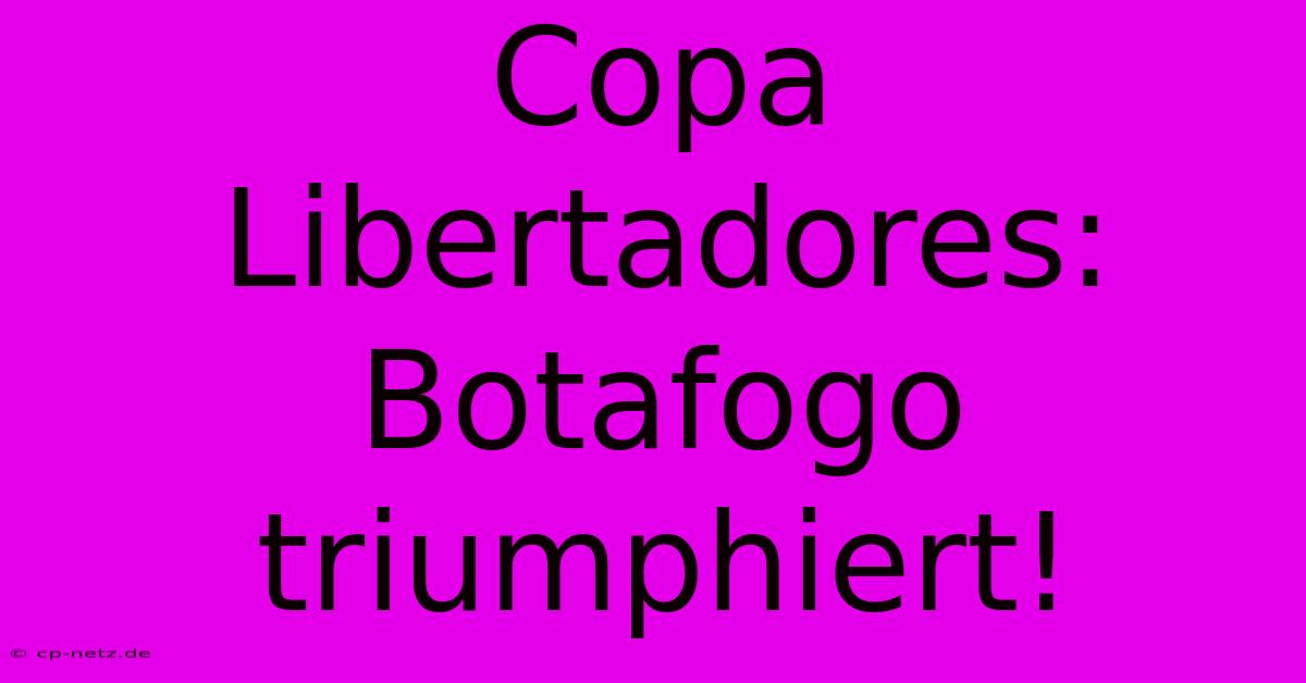 Copa Libertadores: Botafogo Triumphiert!