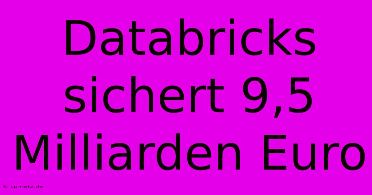 Databricks Sichert 9,5 Milliarden Euro