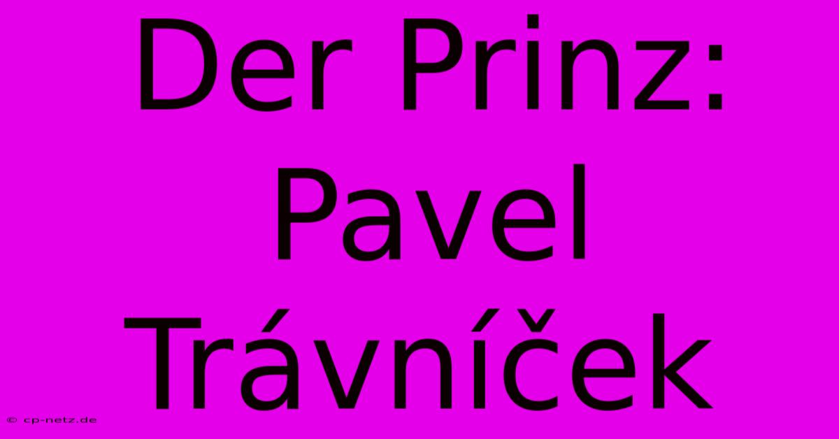 Der Prinz: Pavel Trávníček