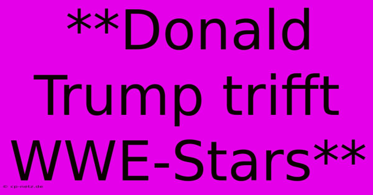 **Donald Trump Trifft WWE-Stars**