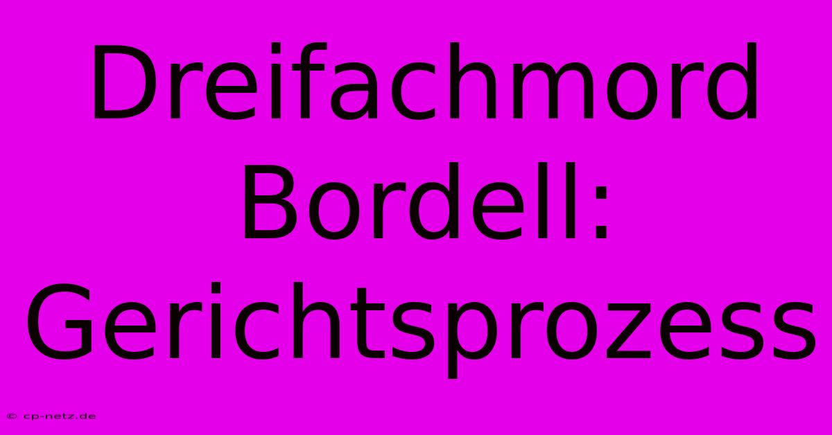 Dreifachmord Bordell: Gerichtsprozess