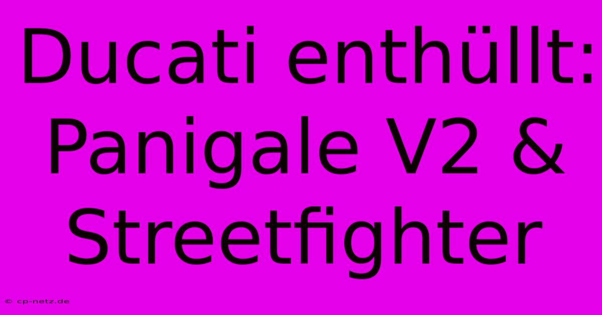 Ducati Enthüllt: Panigale V2 & Streetfighter