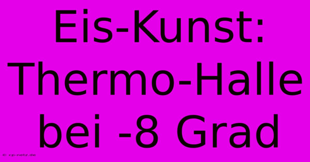 Eis-Kunst:  Thermo-Halle Bei -8 Grad