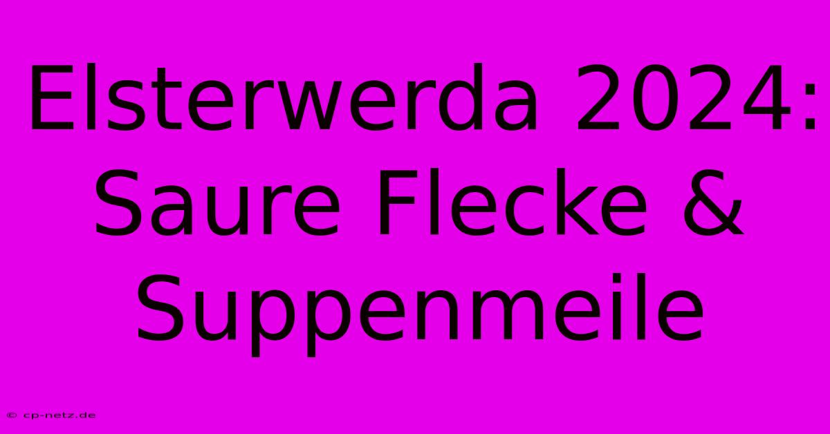 Elsterwerda 2024: Saure Flecke & Suppenmeile