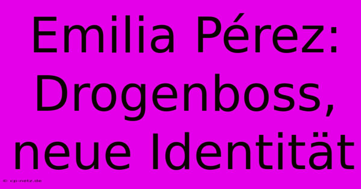 Emilia Pérez: Drogenboss, Neue Identität