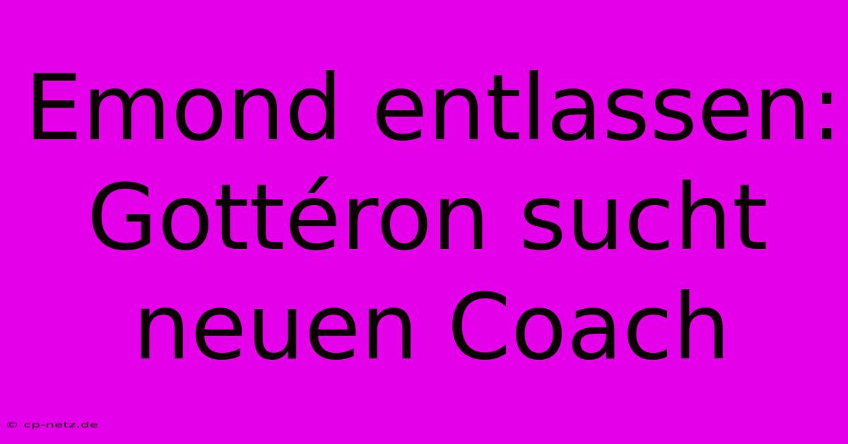 Emond Entlassen: Gottéron Sucht Neuen Coach