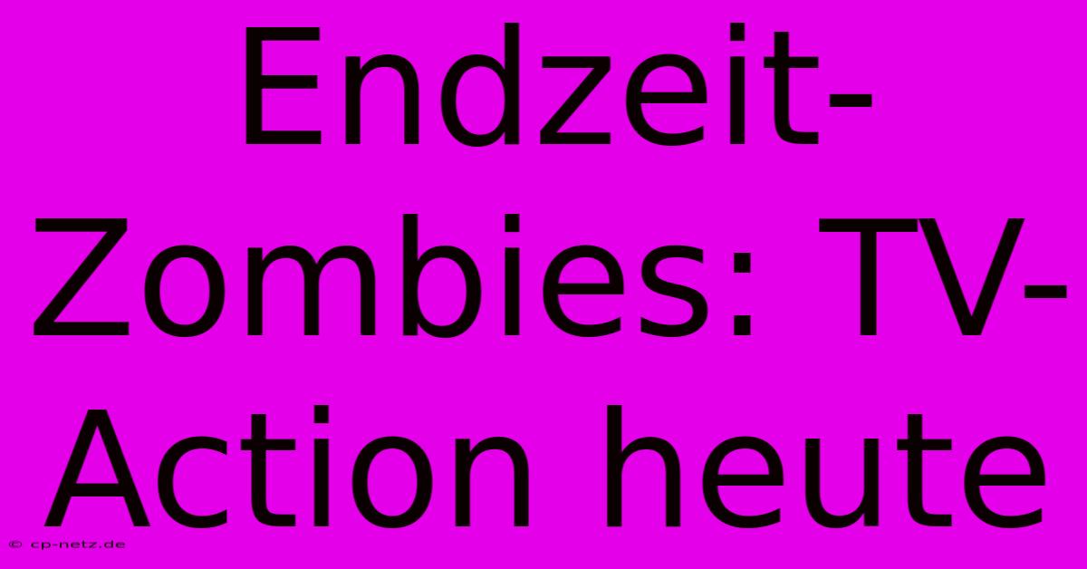 Endzeit-Zombies: TV-Action Heute