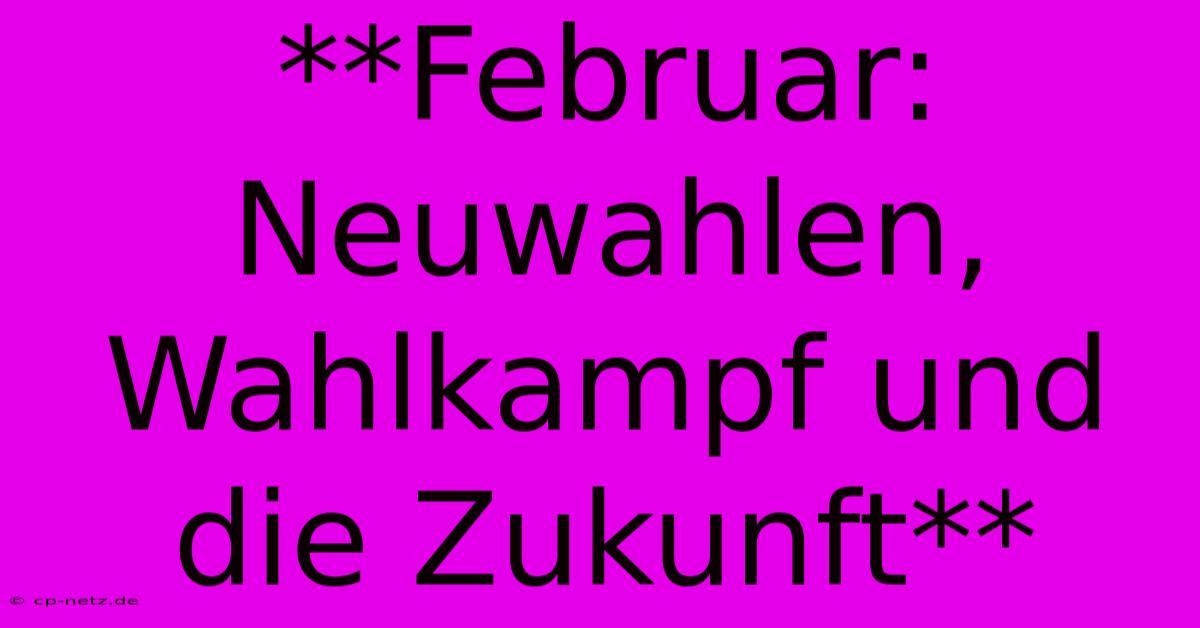 **Februar: Neuwahlen, Wahlkampf Und Die Zukunft** 