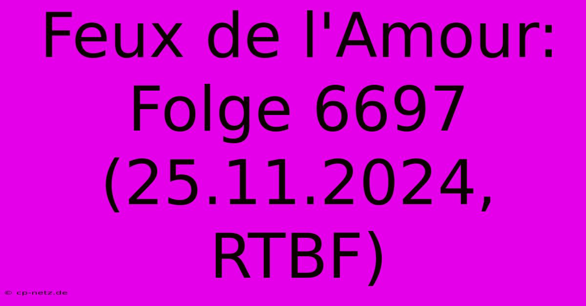 Feux De L'Amour: Folge 6697 (25.11.2024, RTBF)