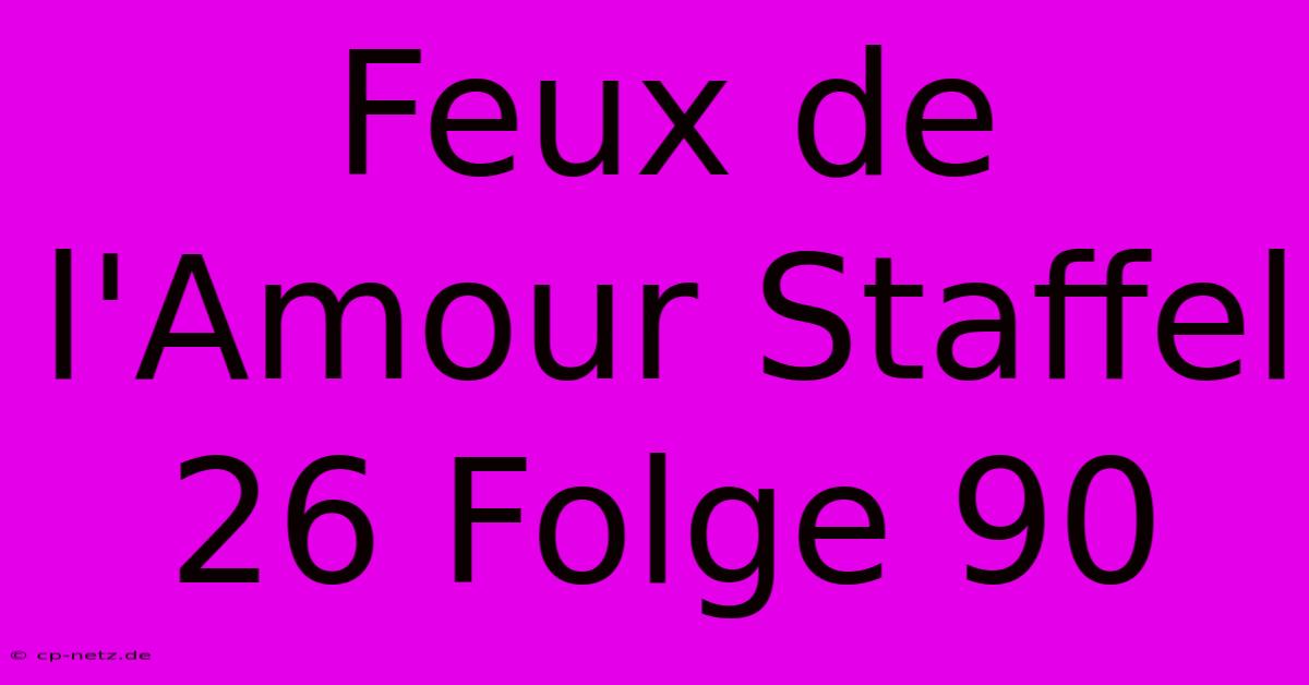 Feux De L'Amour Staffel 26 Folge 90