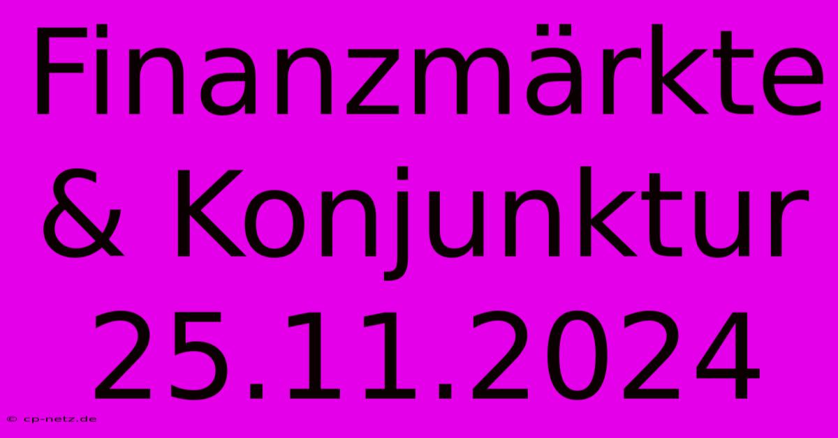 Finanzmärkte & Konjunktur 25.11.2024