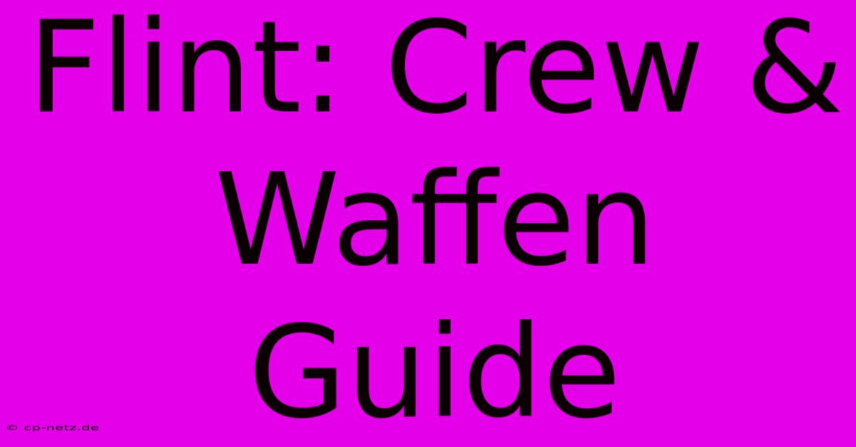 Flint: Crew & Waffen Guide