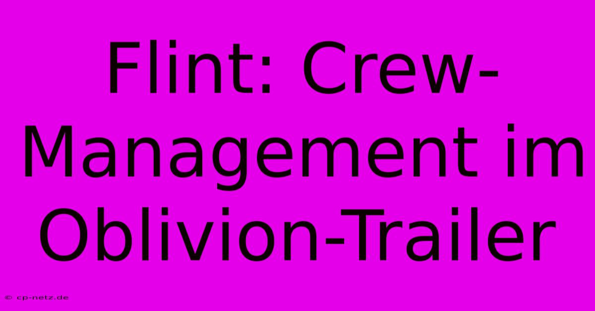 Flint: Crew-Management Im Oblivion-Trailer