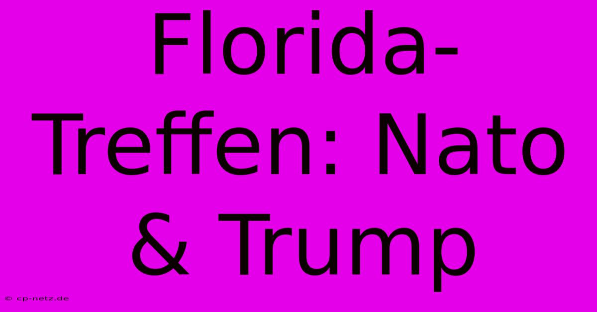 Florida-Treffen: Nato & Trump