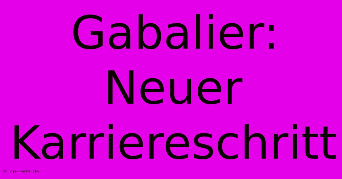 Gabalier: Neuer Karriereschritt