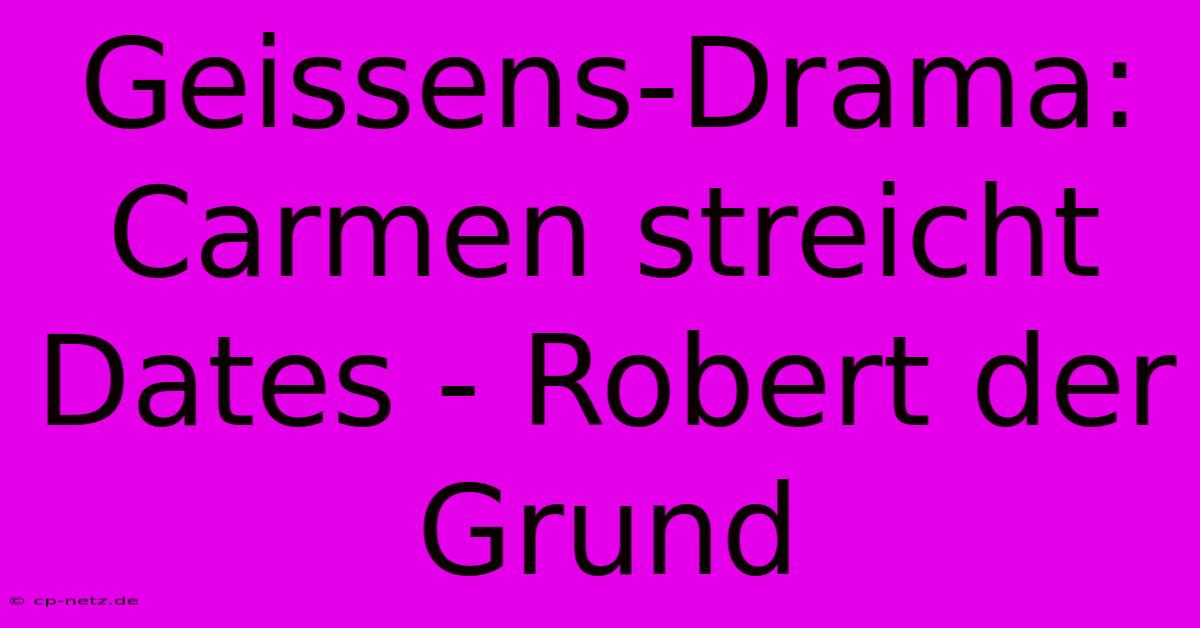 Geissens-Drama: Carmen Streicht Dates - Robert Der Grund