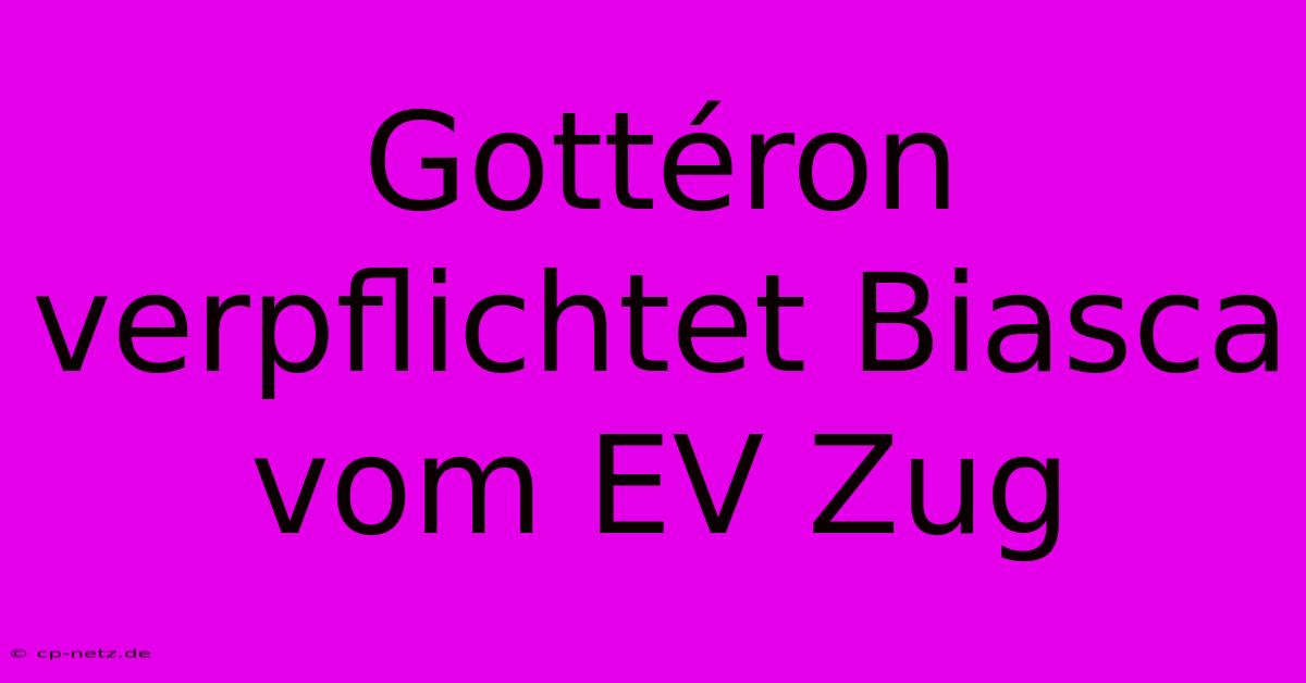 Gottéron Verpflichtet Biasca Vom EV Zug