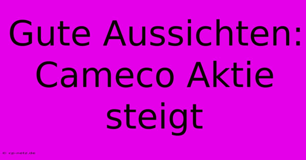 Gute Aussichten: Cameco Aktie Steigt