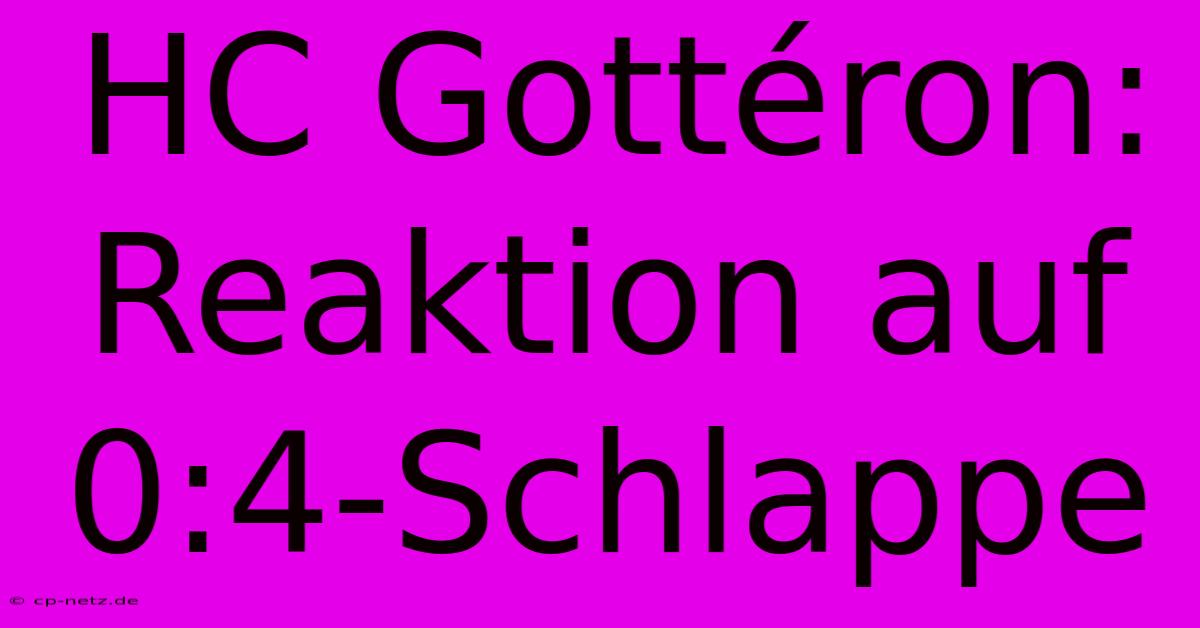 HC Gottéron: Reaktion Auf 0:4-Schlappe